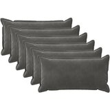  Presvlaka za jastuk 6 pcs HOUTEN Tamnosiva 40 x 70 cm Baršun | shoptok.hr