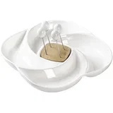 Garnitura 4-delni krožnik porcelan+4 vilice