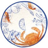 Rose&amp;Tulipani ocean Life okrugli tanjir za posluživanje od melamina u
