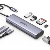 Ugreen Adapter Hub USB-C na 2x USB 3.0, HDMI, RJ45, SD/TF, (20776911) | Shoptok.si