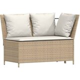  4-dijelni set vrtnih sofa od poliratana s jastucima bež L | shoptok.hr