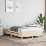 Maison Chic Posteljni okvir - Dvoposteljna postelja - Zakonska postelja brez vzmetnice krem 120x200 cm blago-J12164, (21774774) | Shoptok.si
