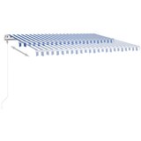  Automatska tenda sa senzorom LED 400x350 cm plavo-bijela | Eponuda.com
