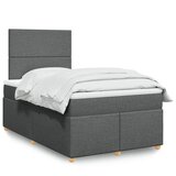  Krevet s oprugama i madracem tamnosivi 120 x 200 cm od tkanine | shoptok.hr