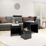  Uklapajući stolići 3 kom visoki sjaj sivi od iverice | shoptok.hr