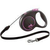 Flexi povodac Black Design M Cord 5m Roze Cene