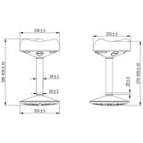 Powerton Ergonomska uredska stolica Ergo Balanc, siva | shoptok.hr