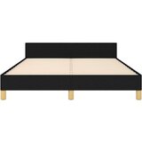 Okvir za krevet s uzglavljem crni 140 x 200 cm od tkanine | shoptok.hr