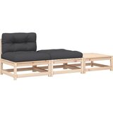  The Living Store Vrtni kavč brez naslonjal z blazinami in stolčki za noge - Vrtni Kavč, (21459509) | Shoptok.si