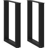  Noge za blagovaonski stol U-oblik 2 kom Crne 50 x (72-73) cm Čelik Cijene