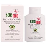 Sebamed Sensitive Skin Face & Body Wash čistilna emulzija za obraz in telo za občutljivo kožo 1000 ml poškodovana škatla | Shoptok.si