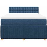  Krevet s oprugama i madracem plavi 140 x 190 cm od tkanine | shoptok.hr