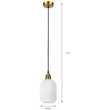  Visilica na sajli HECTOR 1xE27/15W/230V, bela/mesing, fi 14 cm | Eponuda.com
