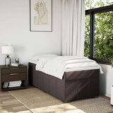 vidaXL Krevet s oprugama i madracem tamnosmeđi 100 x 200 cm od tkanine | shoptok.hr
