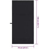  Sportski Ručnici 2 pcs Crna 140 x 70 cm Poliester i poliamid | shoptok.hr