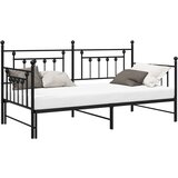 vidaXL Okvir dnevne postelje Črna 90 x 200 cm Jeklo, (5000127200) | Shoptok.si