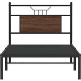 vidaXL Posteljni okvir brez vzmetnice hrast 75x190 cm inženirski les | Shoptok.si