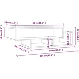  Stolić za kavu boja hrasta 105 x 55 x 32 cm konstruirano drvo | shoptok.hr