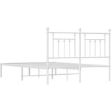 vidaXL Metalni okvir za krevet s uzglavljem bijeli 150x200 cm | shoptok.hr