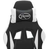 vidaXL Okretna igraća stolica od umjetne kože crno-bijela | shoptok.hr