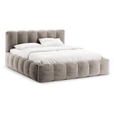 Micadoni Svjetlo smeđi tapecirani bračni krevet s prostorom za pohranu s podnicom 200x200 cm Lupine – Home | shoptok.hr