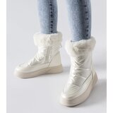 Gemre White insulated snow boots with fur Oliver | shoptok.hr