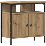 vidaXL Set kupaonskog namještaja od 3 komada Hrast Konstruirano drvo | shoptok.hr