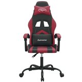  Igraća stolica crna i crvena boja vina od umjetne kože | shoptok.hr