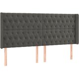  box spring s madracem LED tamnosivi 180x200 cm baršun | shoptok.hr