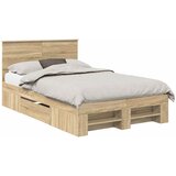  Krevetna konstrukcija s uzglavljem Sonoma hrast 137 x 203 cm | shoptok.hr