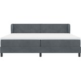  Krevet s opruga kutije Tamno siva 200 x 200 cm Baršun | shoptok.hr