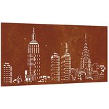  Vrtni zidni ukras 105 x 55 cm čelik COR-TEN s uzorkom horizonta | shoptok.hr