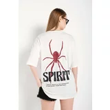 K&H TWENTY-ONE Women's White Spirit Printed T-shirt