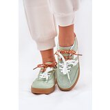 Boto Low Women's Sneakers With Double Lacing Green Ventus | Shoptok.si
