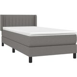  Krevet s oprugama i madracem tamnosivi 90x200 cm od tkanine | shoptok.hr