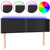  Uzglavlje crno 147x16x78/88 cm od umjetne kože | shoptok.hr