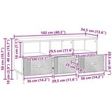 TV omarica Betonsko siva 102 x 34,5 x 50 cm Inženirski les, (5000210302) | Shoptok.si
