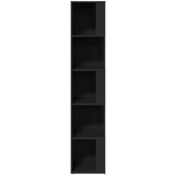 vidaXL Kotna omarica črna 33x33x164,5 cm iverna plošča | Shoptok.si