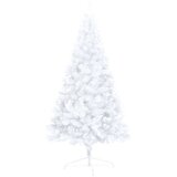  Umjetna osvijetljena polovica božićnog drvca bijela 240 cm | shoptok.hr