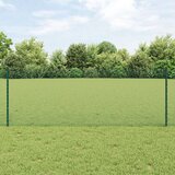 vidaXL Varjena žična ograja s 22 U stebrički Zelena 0.8x50 m Jeklo | Shoptok.si