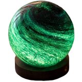 Gingko LED namizna svetilka v temni naravni barvi s steklenim senčilom (višina 9 cm) Stellar Ocean – | Shoptok.si