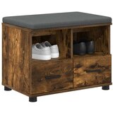  Klupa za hodnik s jastukom Dimljeni hrast 60 x 38 x 46 cm | shoptok.hr
