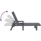  Ležaljka na suncu Svjetlosiva 53x162x98.5 cm HDPE | shoptok.hr