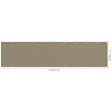 Balkonski zastor smeđe-sivi 120 x 500 cm HDPE | Eponuda.com
