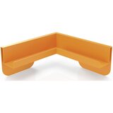 magnetoplan Kotna odlagalna letev za brezkončno steno, DxGxV 402 / 402 x 75 x 110 mm, melona rumene barve | Shoptok.si