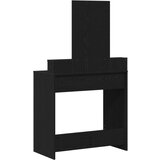  Toaletna mizica Črni hrast MDF in steklo 79 x 41 x 140 cm | Shoptok.si