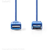 Nedis USB 3.0 Kabel - A Muski – A Zenski - 2.0 m - Plavi | Eponuda.ba