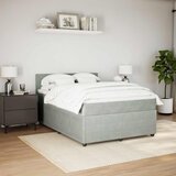  Krevet s oprugama i madracem svjetlosivi 140x190 cm baršunasti | shoptok.hr