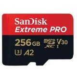 Sandisk SDXC 256GB Micro Extreme Pro 200MB/s A2 C10 V30 UHS-I US+Ad cene