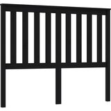  Uzglavlje za krevet crno 126 x 6 x 101 cm od masivne borovine | Eponuda.com
